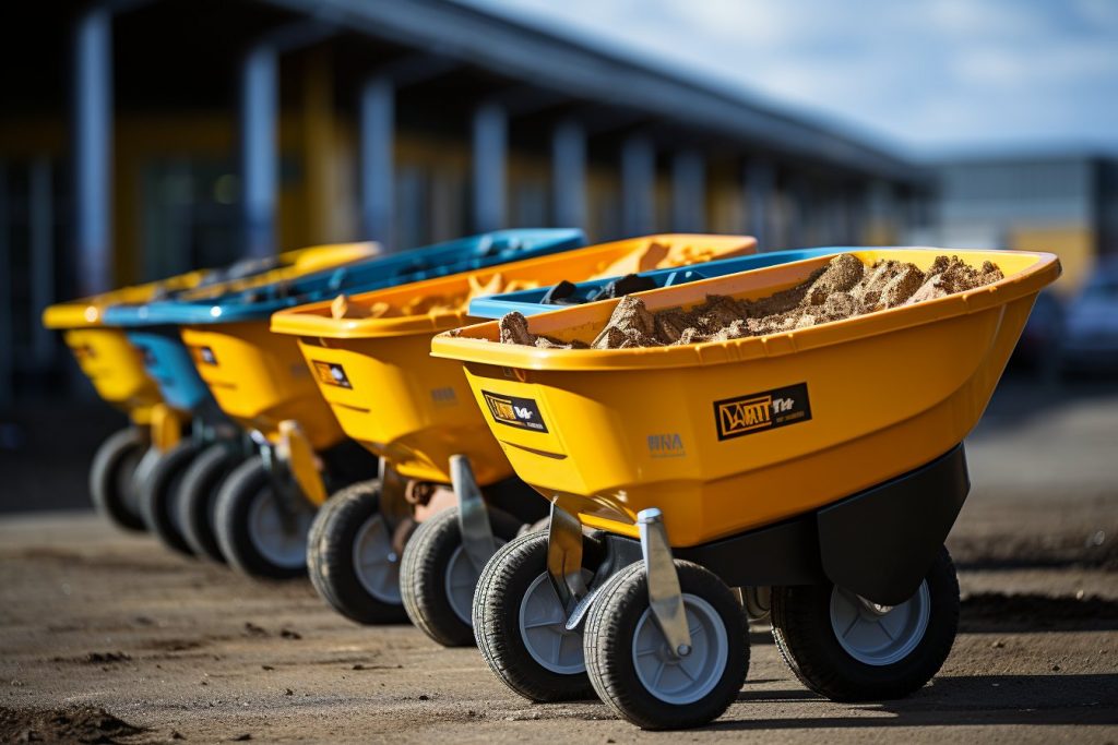 Quatre types de brouettes adaptées aux travaux du BTP