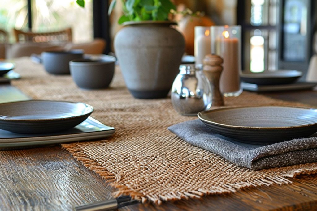 L&rsquo;authenticité des chemins de table en jute pour votre maison