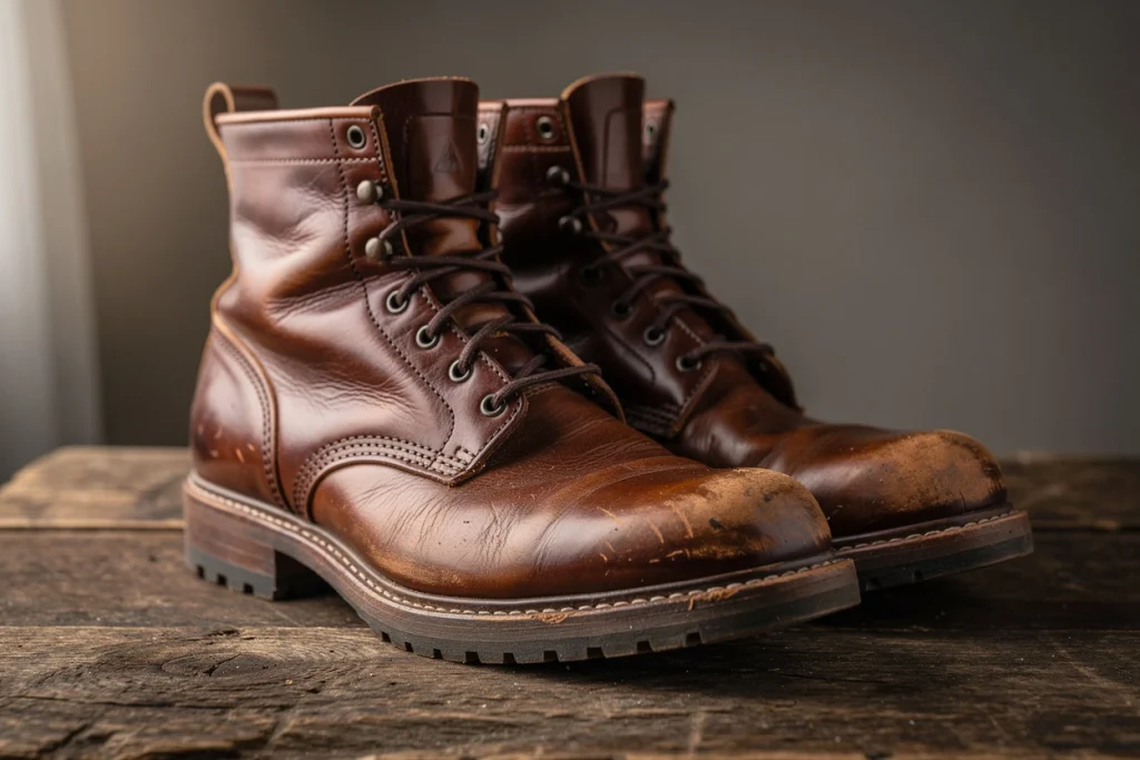 Bottes militaires vintage en cuir marron : entre authenticité et style moderne
