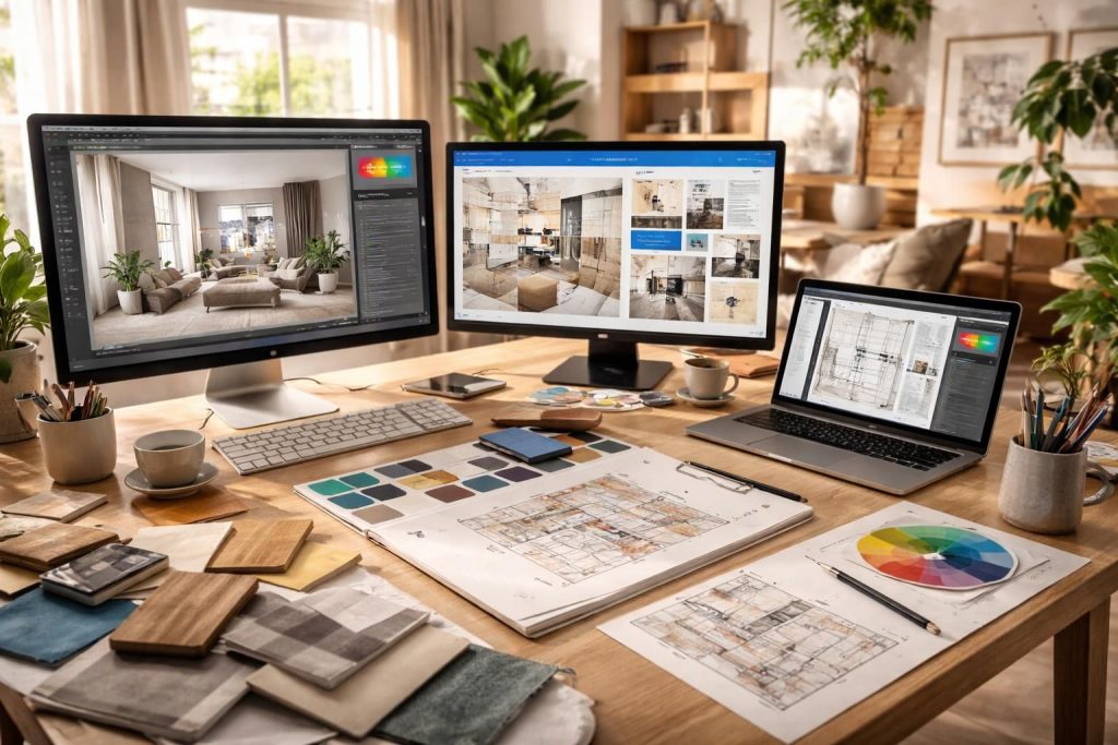Visualiser vos projets déco avec Photoshop, Canva et Adobe Illustrator pour créer des ambiances