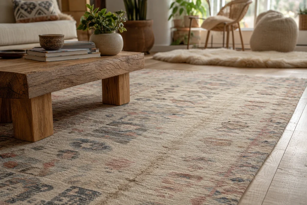 Le tapis scandinave, allié discret des intérieurs bohèmes